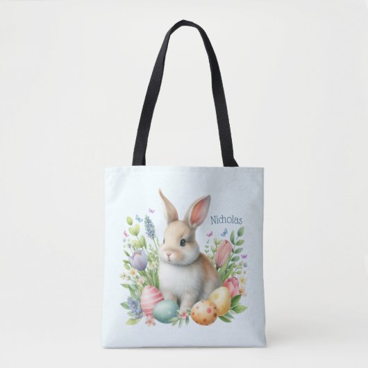 Aquareller Ostern Personalisiert Tasche (Vorderseite)