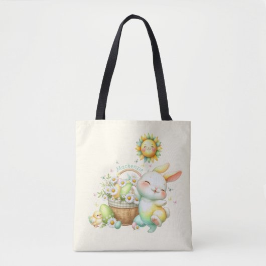 Aquareller Ostern Personalisiert Tasche (Vorderseite)