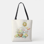 Aquareller Ostern Personalisiert Tasche (Rückseite)