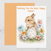 Aquareller Ostersonnige Grußkarte Feiertagskarte (Vorne/Hinten)