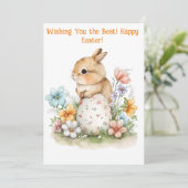 Aquareller Ostersonnige Grußkarte Feiertagskarte (Stehend Vorderseite)