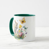 Aquareller Ostersonnige Schmetterlinge Tasse (Vorderseite Links)