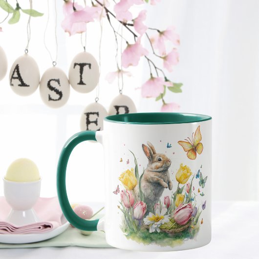 Aquareller Ostersonnige Schmetterlinge Tasse