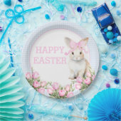 Aquareller Ostersonnige Tulpen Pappteller (Party)