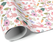Aquareller Ostersonniger Frühlingsmuster Geschenkpapier (Rolleneckpunkt)