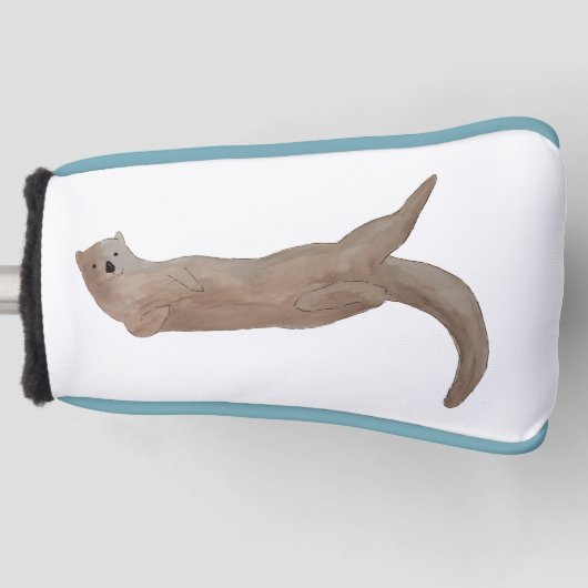 Aquareller Ozean Animal Sea Otter Golf Headcover (Vorderseite)