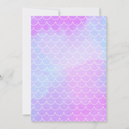 Aquareller Ozean Kleine Pearl Baby Dusche Einladung (Rückseite)