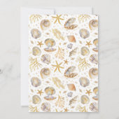 Aquareller Ozean Kleine Pearl Baby Dusche Einladung (Rückseite)