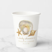 Aquareller Ozean Kleine Pearl Baby Dusche Pappbecher (Rückseite)