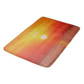 Aquareller Ozean Sunset Summer Beach Waves Badematte (Schrägansicht)