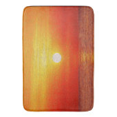 Aquareller Ozean Sunset Summer Beach Waves Badematte (Vorderseite Vertikal)