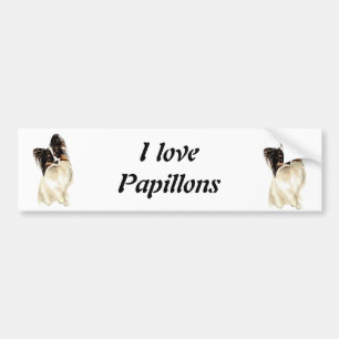 Aquareller Papillon Dog, Haustier Autoaufkleber