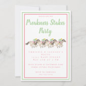 Aquareller Preakness Party Racing Einladung (Vorderseite)