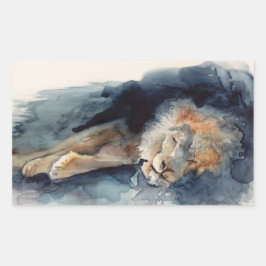 Aquareller Rechteckiger Aufkleber