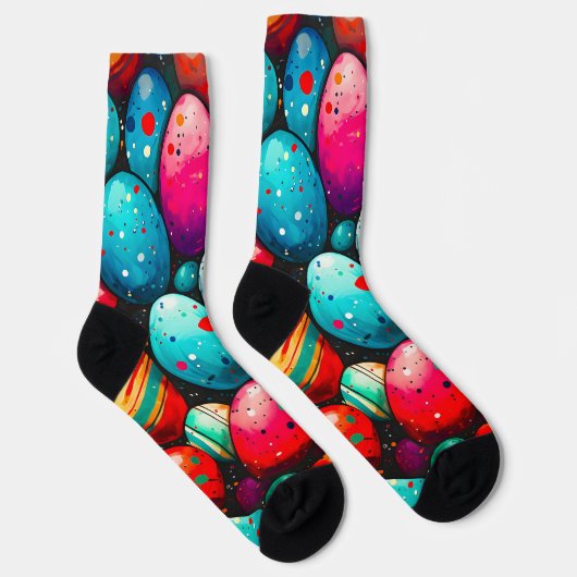 Aquareller-Regenbogeneier Socken (Rechts)