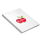 Aquareller Rote Äpfel Lehrer Bildung Obst Notizblock (Rechte Seite)