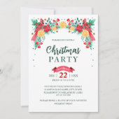 Aquareller Roter Kardinal Vögel Weihnachtsfest Par Einladung (Vorderseite)