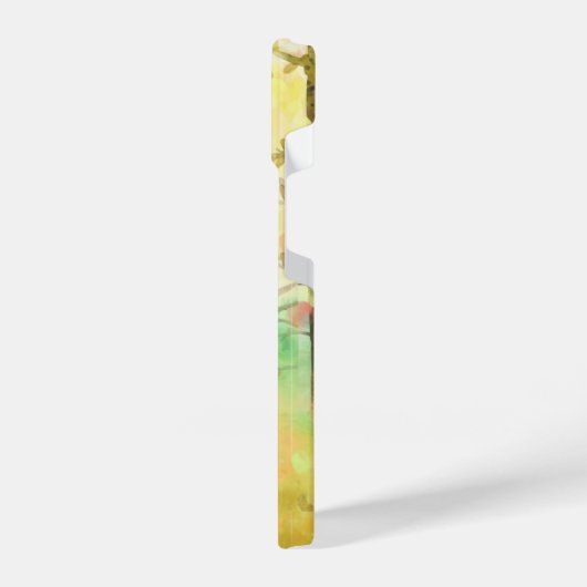 Aquareller Rotfox Herbstwald iPhone Hülle (Linke Seite)