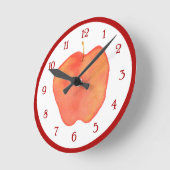 Aquareller Runde Wanduhr (Winkel)