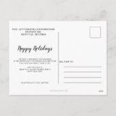 Aquareller Schneewald Pinienwälder Wintersport Feiertagspostkarte (Rückseite)