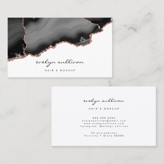 Aquareller Schönheitssalon Visitenkarte (Vorne/Hinten)