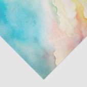 Aquareller Sommerreisebus Retrobus Seidenpapier (Detail)