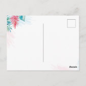 Aquareller Sommerurlaub Postkarte (Rückseite)