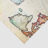 Aquareller Sommerurlaub Retrokoffer Seidenpapier (Detail)