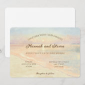 Aquareller Sonnenuntergang Küste Pastellfarben Hoc Einladung (Vorne/Hinten)