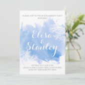 Aquareller-Splash-Korallenriff-Blaue Begegnungsfei Einladung (Stehend Vorderseite)