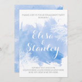 Aquareller-Splash-Korallenriff-Blaue Begegnungsfei Einladung (Vorne/Hinten)