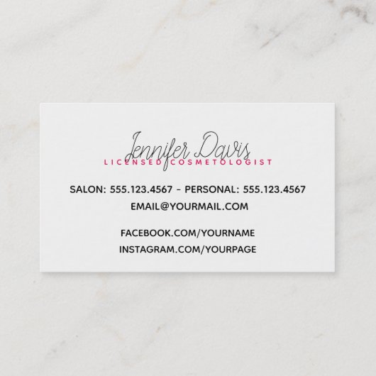 Aquareller Spritzer Visitenkarte (Rückseite)