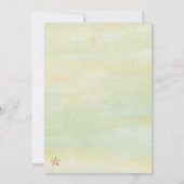 Aquareller Stern auf dem Weg Babydusche Einladung (Rückseite)