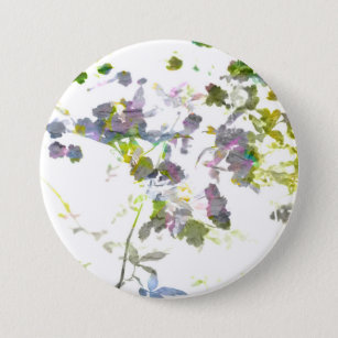 Aquareller Stil romantische Blume Blumendesign Button