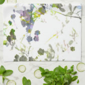 Aquareller Stil romantische Blume Blumendesign Geschirrtuch (Gefaltet)