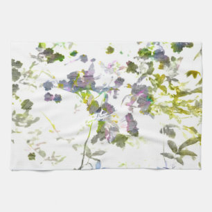 Aquareller Stil romantische Blume Blumendesign Geschirrtuch