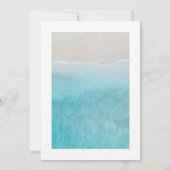 Aquareller Strand am Strand Palm Tree Hochzeit Einladung (Rückseite)