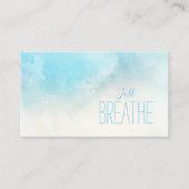 Aquareller Strand Atmen Sie Yoga und Wellness Visitenkarte (Vorderseite)