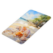 Aquareller Strand mit Seashells Magnet (Linke Seite)