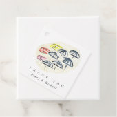 Aquareller Strand Vielen Dank Geschenkanhänger (Beispiel)