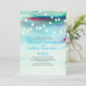 Aquareller-Strandreihe Einladung (Stehend Vorderseite)