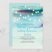 Aquareller-Strandreihe Einladung (Vorne/Hinten)