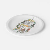 Aquareller Traumfänger Pappteller (Schrägansicht)