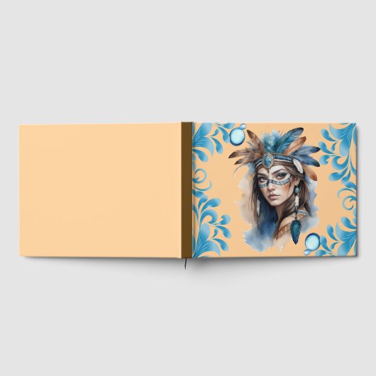 Aquareller Tribal Beauty: Geist der Bohemischen Ku Gästebuch (Voll)