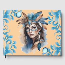 Aquareller Tribal Beauty: Geist der Bohemischen Ku Gästebuch