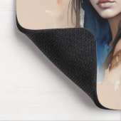 Aquareller Tribal Beauty: Geist der Bohemischen Ku Mousepad (Ecke)