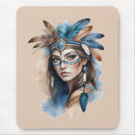 Aquareller Tribal Beauty: Geist der Bohemischen Ku Mousepad