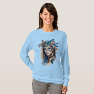 Aquareller Tribal Beauty: Geist der Bohemischen Ku T-Shirt