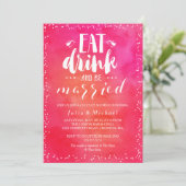 Aquareller trinken und Verheiratete Dusche für Paa Einladung (Stehend Vorderseite)