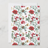 Aquareller Urlaub Flora Trendy Weihnachten Party Einladung (Rückseite)